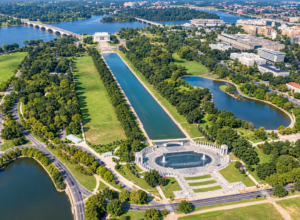 How Much Walking Is Needed to See Washington DC Monuments? aerial view of the national mall