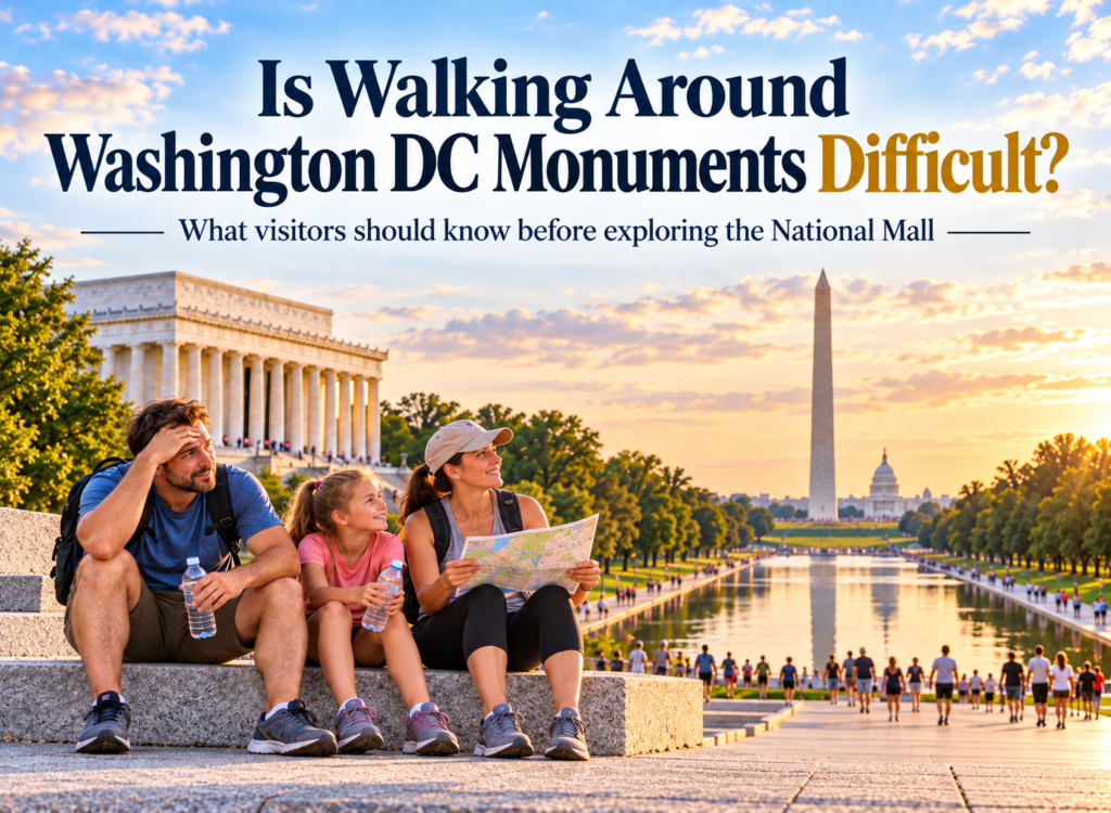 How Much Walking Is Needed to See Washington DC Monuments? golden hour family at the national mall (1)