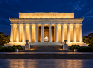 How Much Walking Is Needed to See Washington DC Monuments? lincoln memorial under the night sky