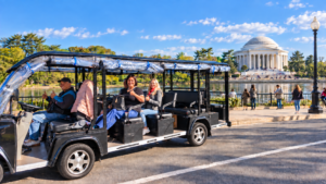 Washington DC Monuments Tour: Best Way to See DC polished shuttle by the jefferson memorial