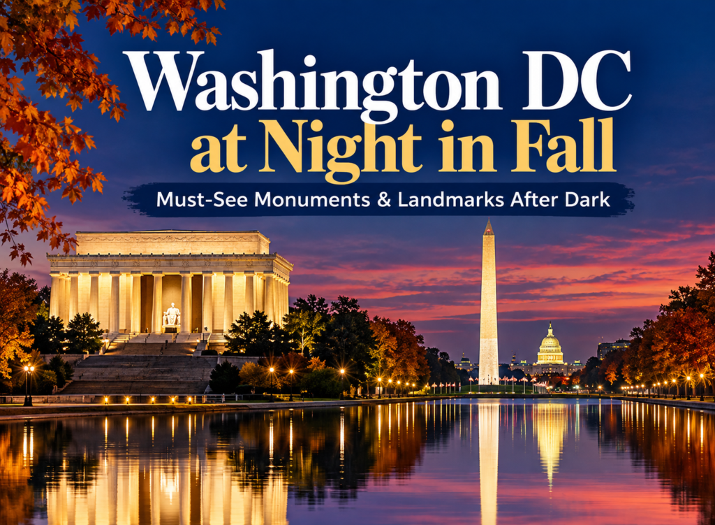 washington dc at night in fall